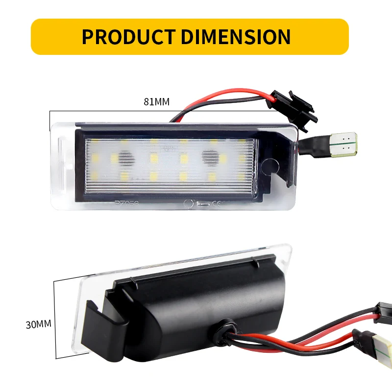 2pcs CANbus License Number Plate Light Lamp for Buick Encore Enclave Verano LaCrosse Envision Allure FOR Cadillac ELR XTS SRX