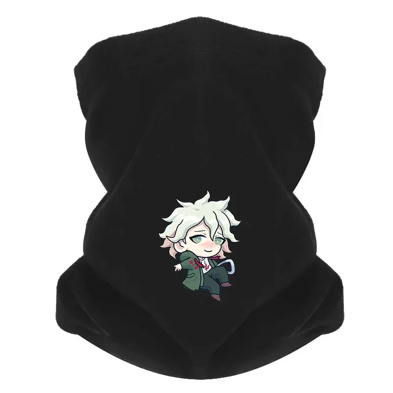 Anime character,green coat,white hair. Men Windproof Scarf Mask Neck Gaiter Hat Women cap Headgear Outdoor Keep Warm Winter Mult