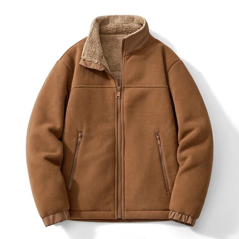 New Winter Hunting Fleece Jacket Men Warm Polar Outdoor Hoodie Jacket Multi-Pocket Sweatshirt Casual Full Zip Sport Hiking Coat