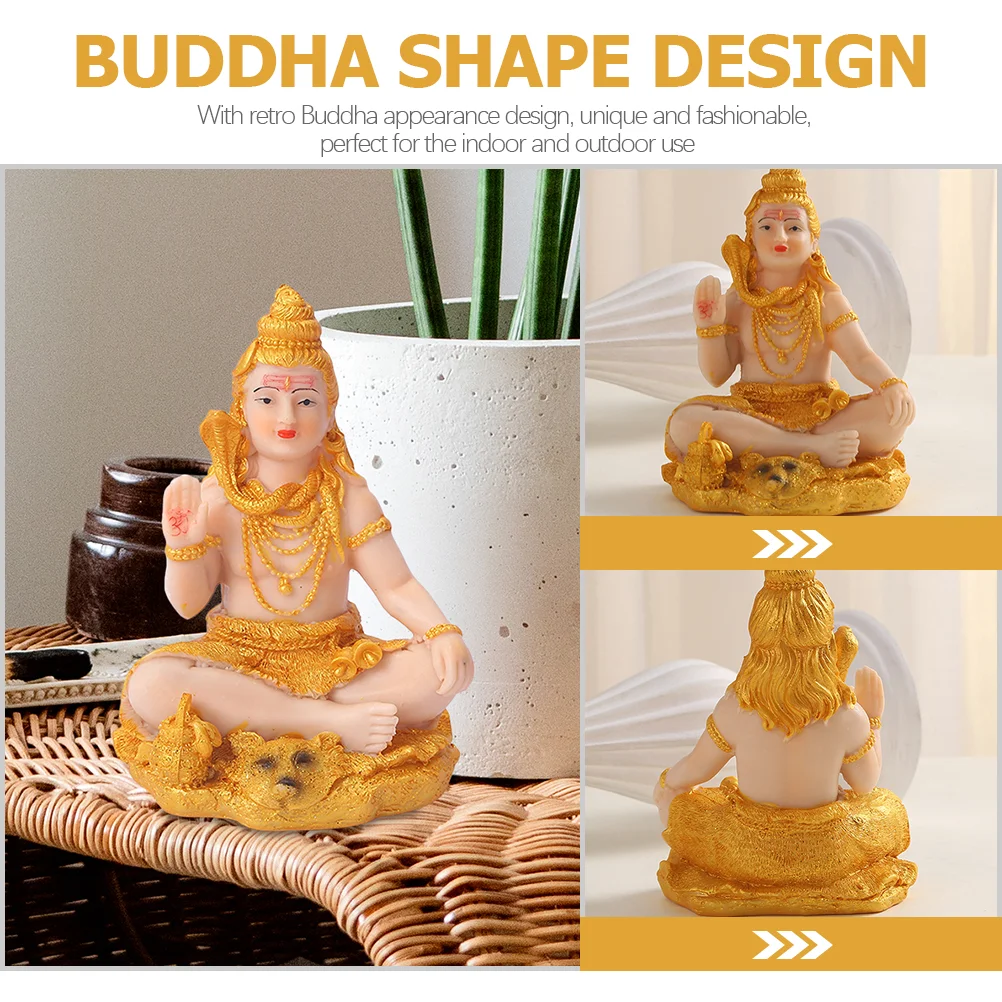 Hindu Buddha Decor Decoration For Home Shiva Statue Resin Craft Figurine Shaped Meditation Statues Figurines Sculpture Ornaments