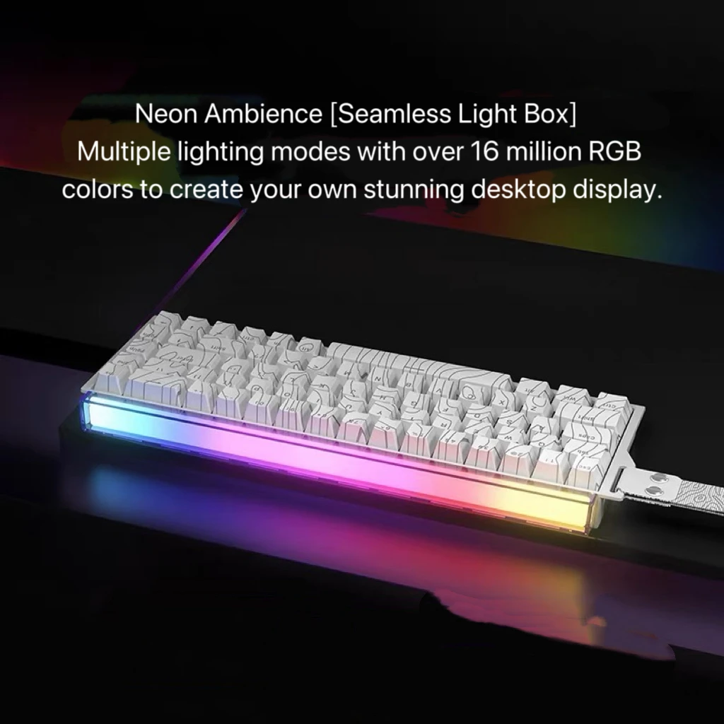 FK68 Wired Magnetic Axis Keyboard RT0.01 is an esports-specific model, featuring over 16 million full-color ARGB display.