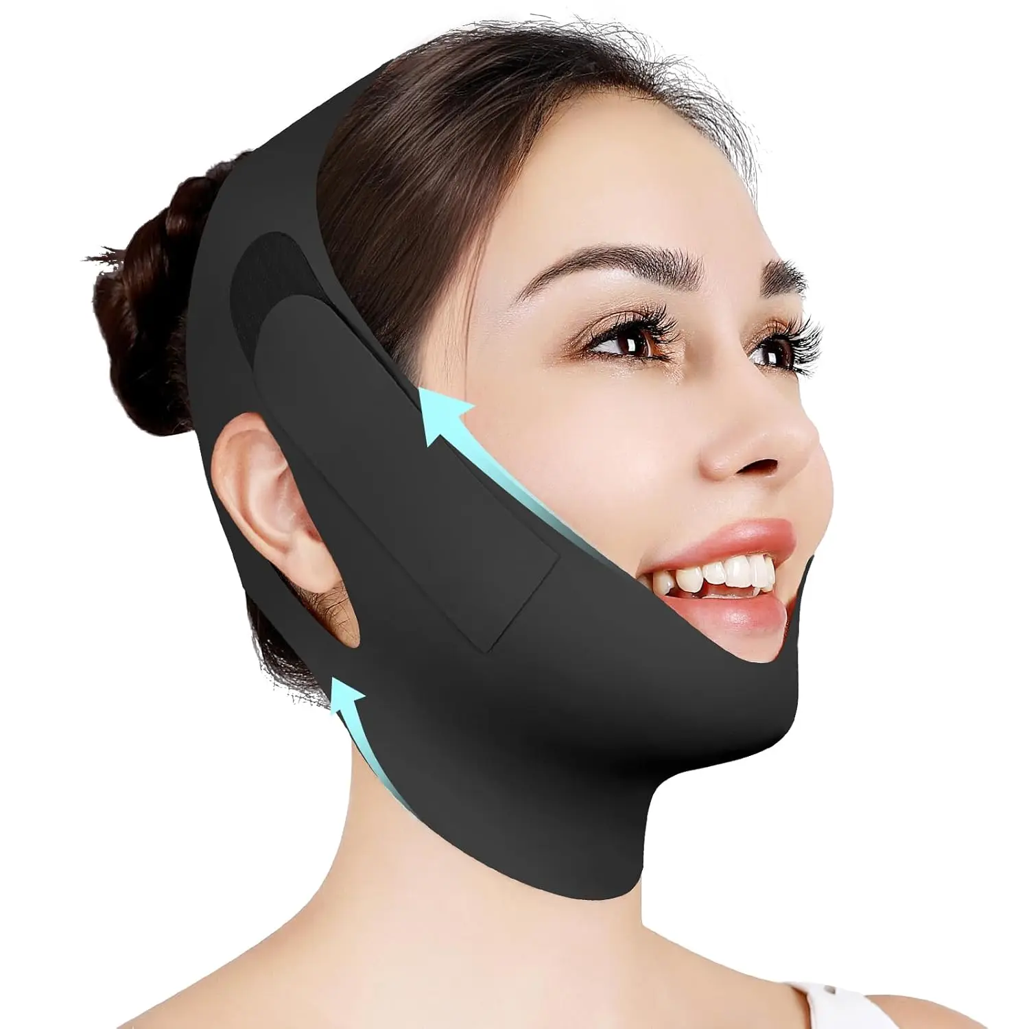 Chin Lifting Mask Double Chin Reducer Jawline Trainer – V Line Face Lifting Strap for Sleeping, Neck Firming Band Reusable Belt