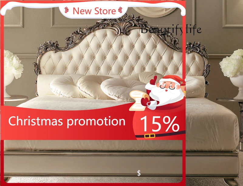 

European-style Double Bed Villa Model Room Bedroom Home Designer High-end Fashion And Comfort X