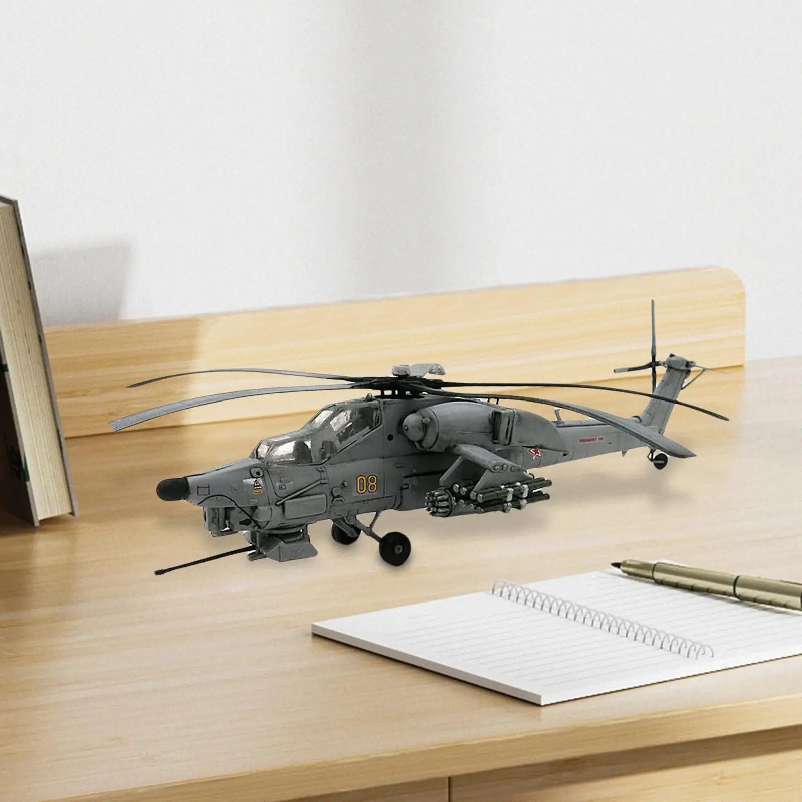 Mi 28 Havoc modelo helicóptero anti tanque, ornamentos versáteis, realista, decoração durável, avião, aviões, DIY, 1: 72