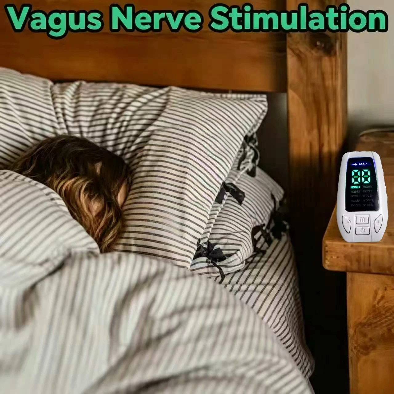Vagus Nerve Stimulation Sleep Aid Device Ear Clip No Side Effect CES Sleep Aid Device, Alpha-Stim Electronic Apparatus