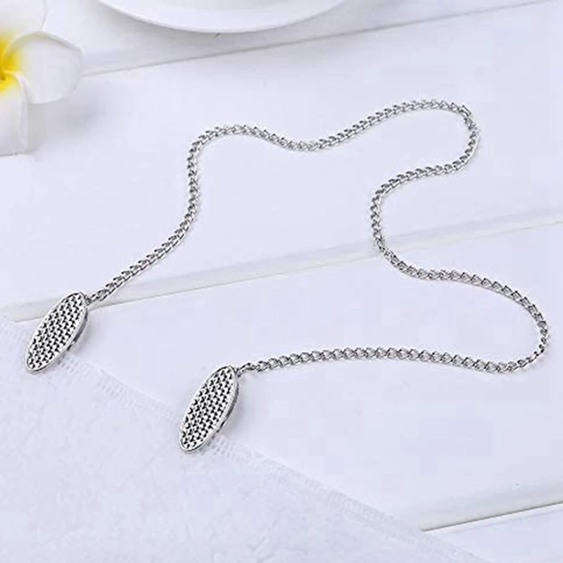 6 Pcs Napkin Chain Napkin Holder Napkin Clips Chain Flexible Lanyard Neck Strap For Seniors Older Adults Children