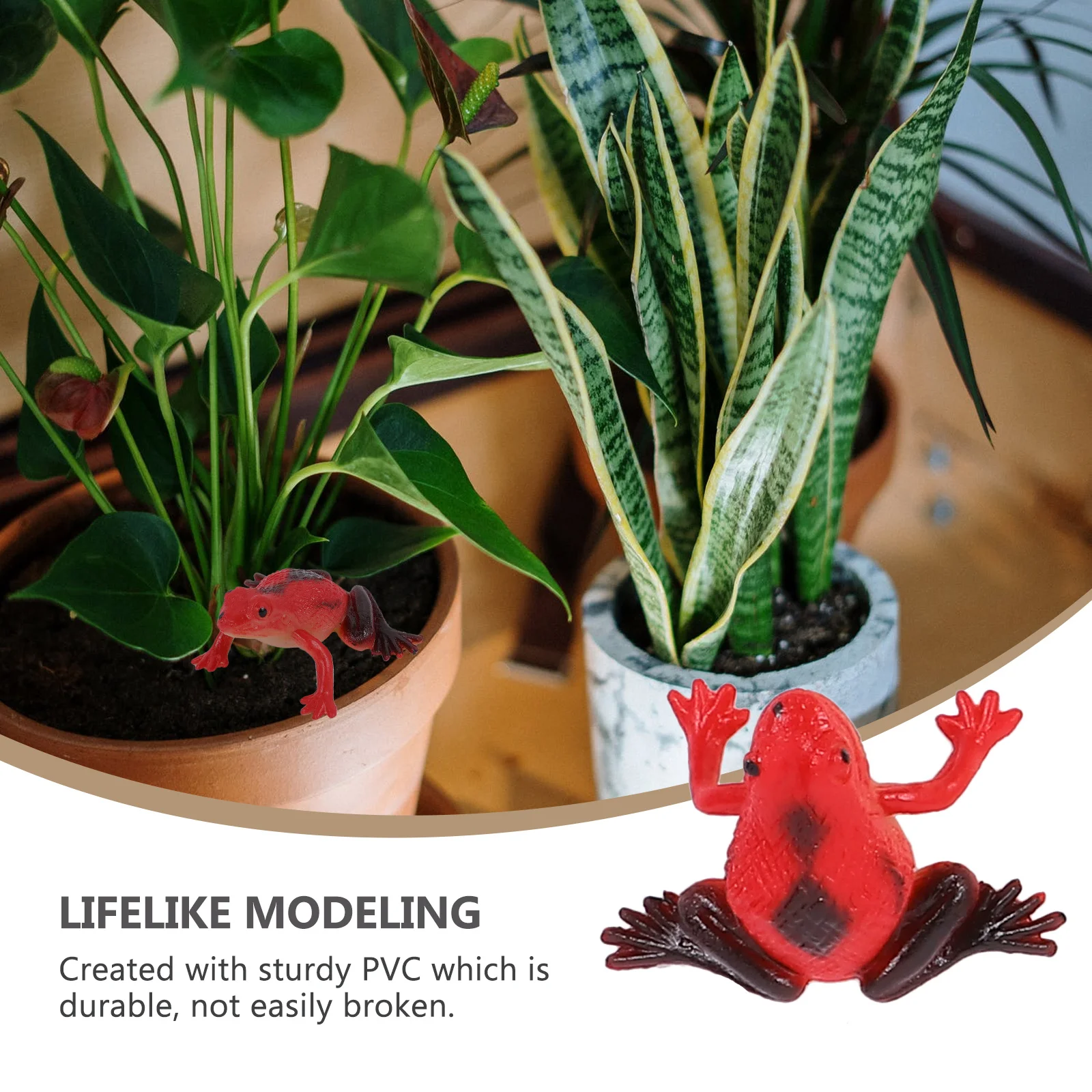 

12Pcs Frogs Statue Miniature Figures Good PVC Material Safe Durable Home Office Garden Adornment Frogs Statues