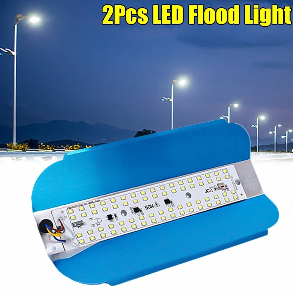 2/1Pcs Led Flood Light 50W Outdoor Waterproof IP65 Led Spotlight Street Light Garden Wall Lamp For Landscape Yard Decor Lighting