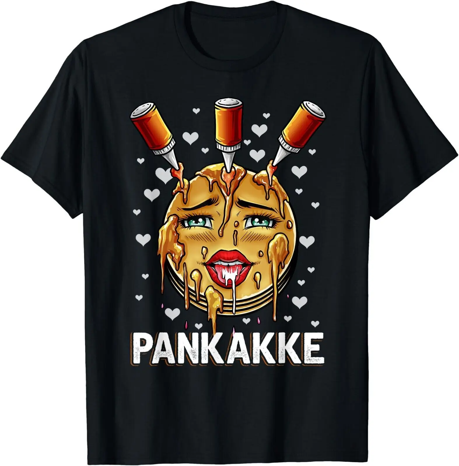 NEW LIMITED Pankakke Funny Naughty Food Adult Humor T-Shirt Size S-3XL