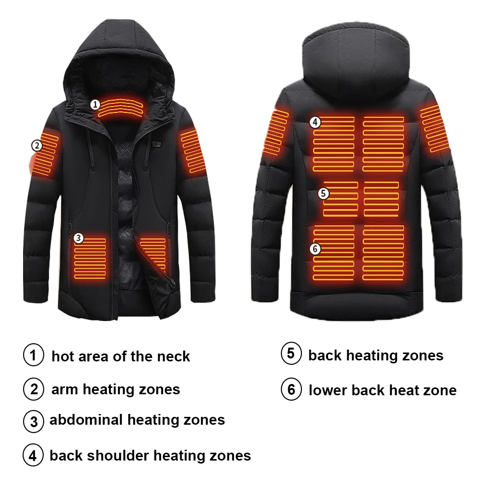 Heated Jacket For Men 11 Areas Heated Jacket for Women Electric Heating Vest Usb Heated Jacket Body Warmer Heated Down Jacket