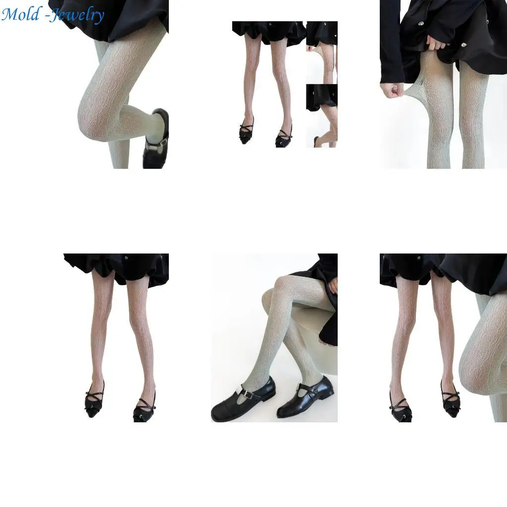 

69HB Women's Patterned Tights Stockings High Waist Pantyhose Stockings Leggings for Party Club