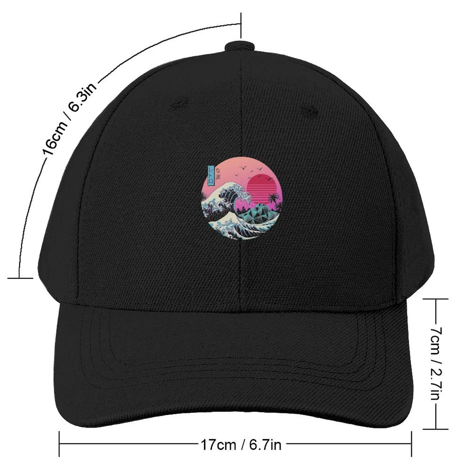 The Great Retro Wave Baseball Cap New In The Hat Uv Protection Solar Hat tea Hat Big Size Women Hats Men's