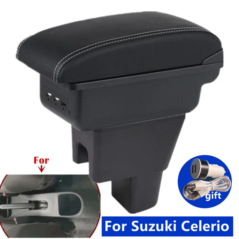 

Подлокотник для Suzuki Celerio, ящик для хранения с USB-портом, аксессуары для тюнинга салона автомобиля
