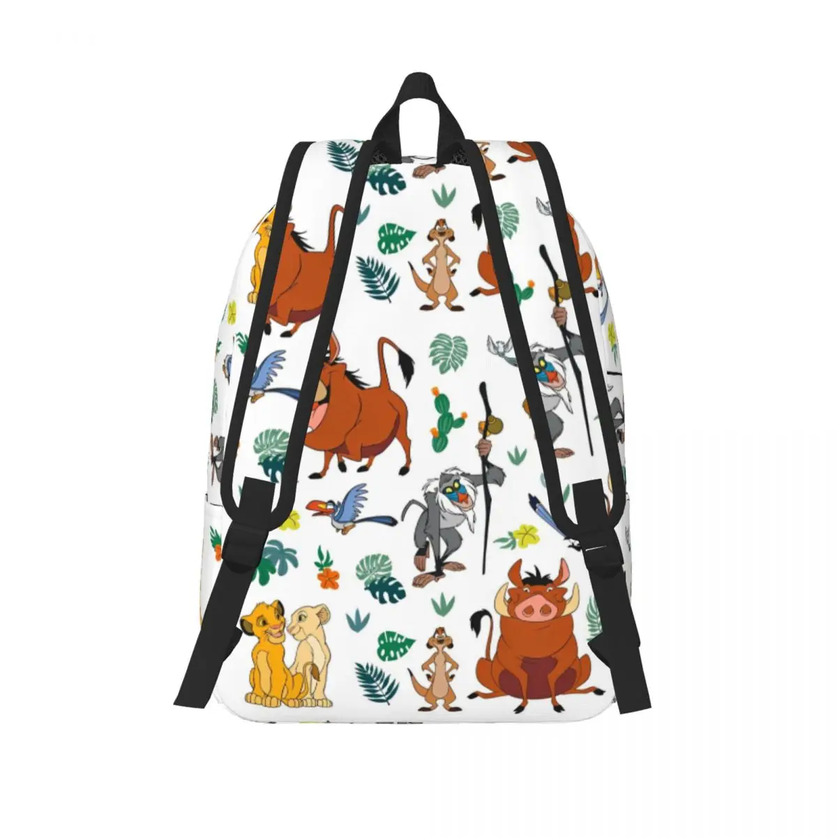 Zaino per adolescenti Cartoon Re Leone Simba con tasca Studente Business Pumbaa Nala Zaino per uomo Donna Borsa a tracolla per laptop