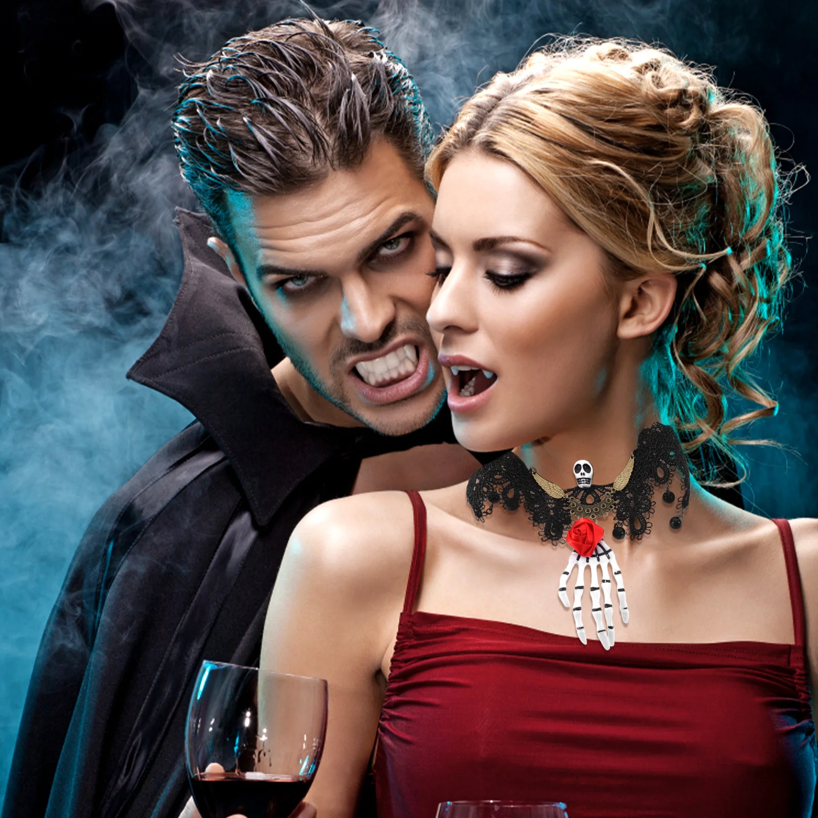 

Hand Choker Necklace Elegant Gothic Punk Style Necklace for Women Halloween Party Cosplay Accessory DIY Choker