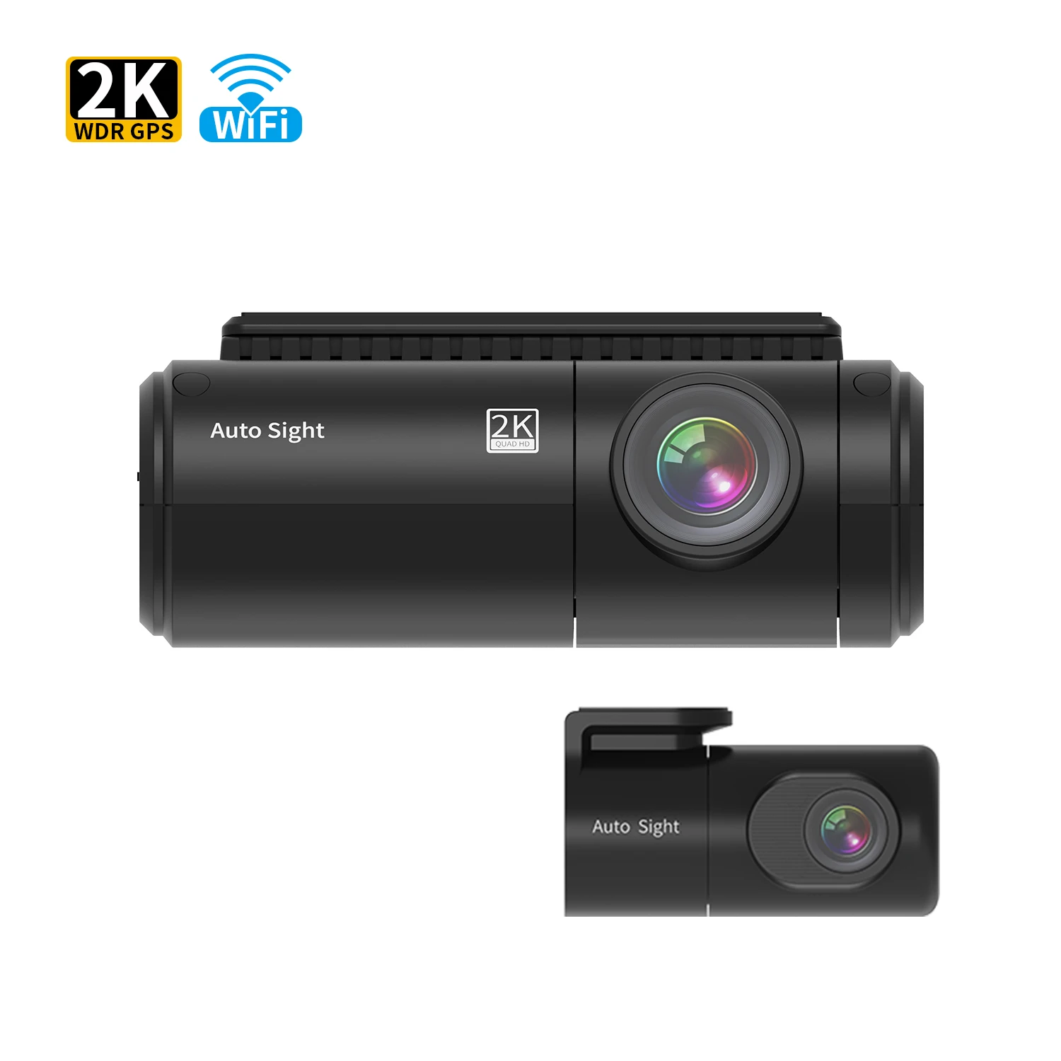 

Car 2K 1080p Dash Cam Front and Rear High Resolution Wifi Recorder WDR Dual Lens Car Black Box GPS Monitor Car DVD Player