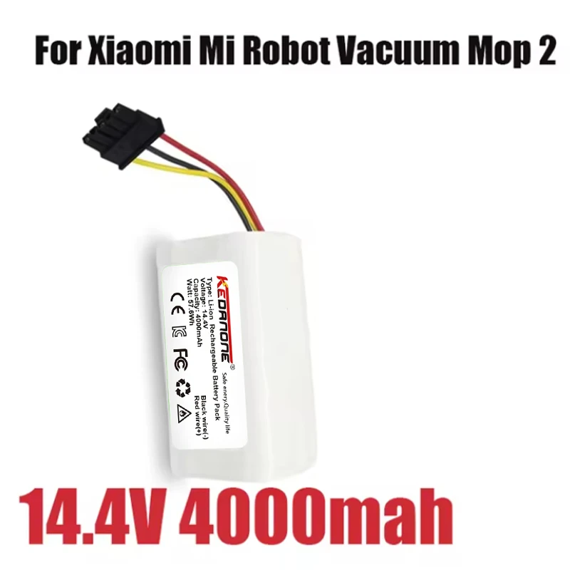 New 14.4V 4000mAh Battery N011-4S1P for Xiaomi Mi Robot Vacuum Mop 2 Lite MJSTL Vacuum Cleaner