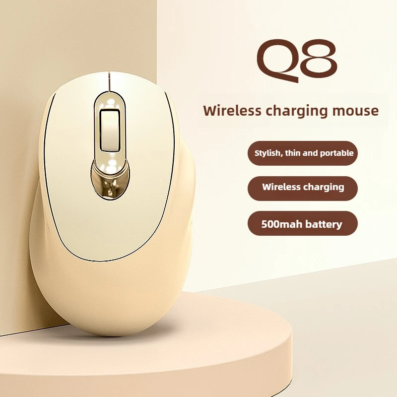 T-WOLF Q8 Wireless Mouse 2.4G & Bluetooth Dual-Mode Rechargeable Ultra-Silent Ergonomic Design for laptop computer accessories