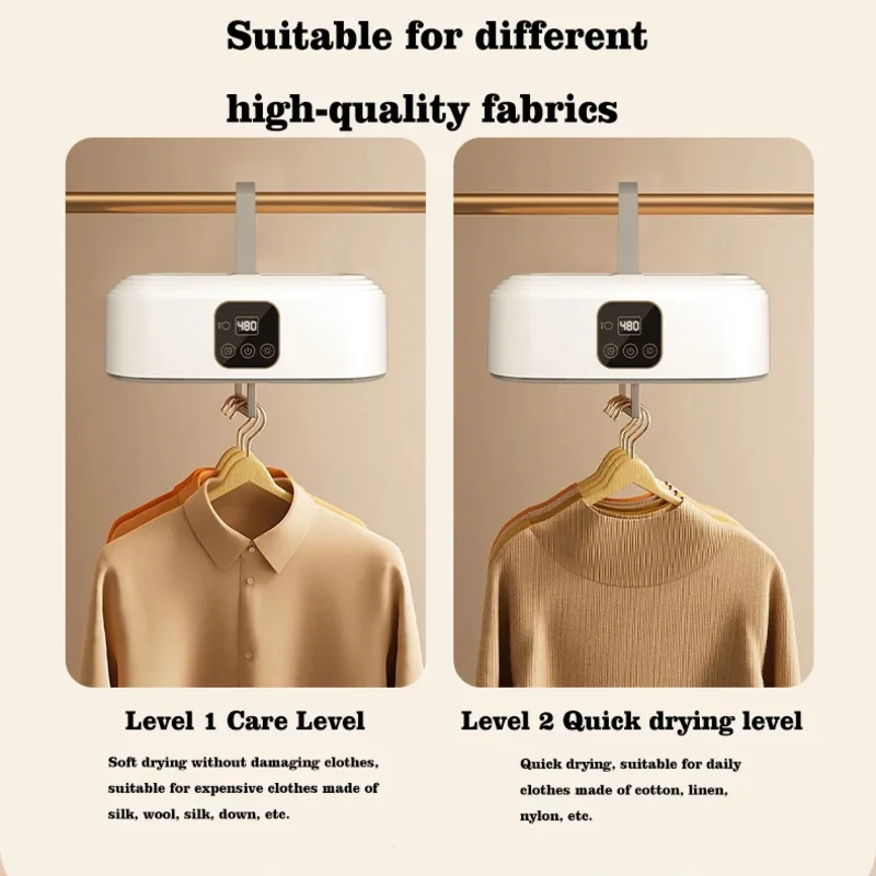 مجفف ملابس محمول للشقة، RV، للسفر - للملابس الخفيفة، الملابس الداخلية، ملابس الأطفال - مجفف صغير سريع وسهل الاستخدام