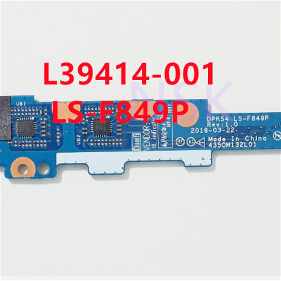 L20336-001 de LS-F841P Original, L39414-001 para HP Pavilion Gaming 15-CX Series, puerto USB, E/S, placa genuina