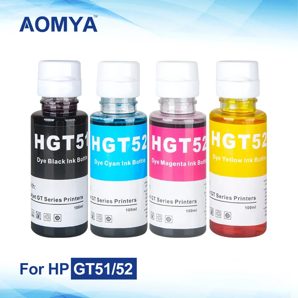 Refill Dye Ink Kit For HP GT51 GT52 For HP GT5810 GT5820 GT 5810 GT 5820 For all HP GT Series Inkjet Printer Ink 100ml/Bottle