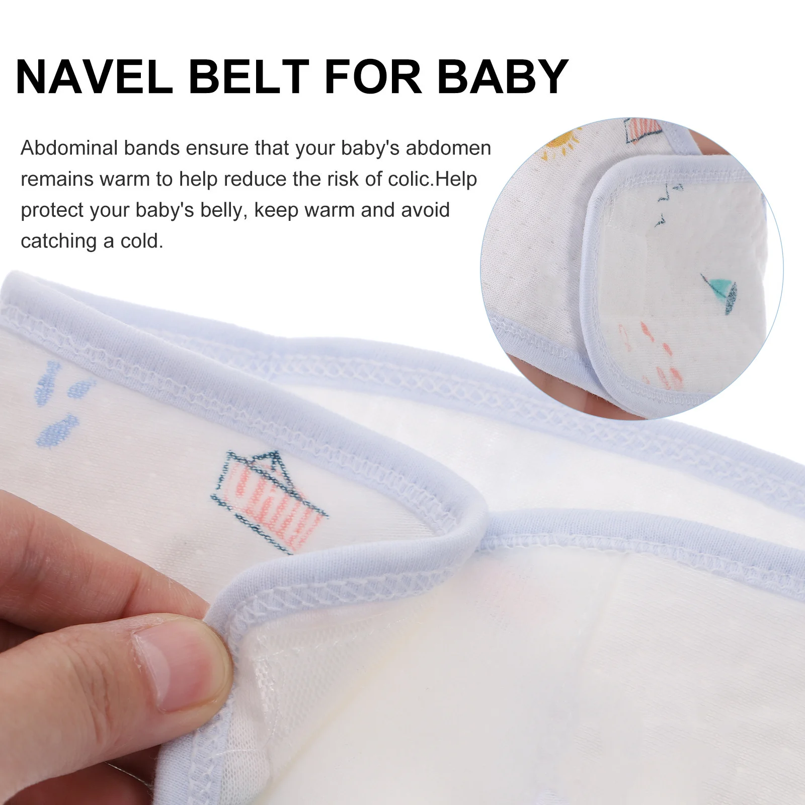 3 قطع من حزام السرة للأطفال، حزام بطن مريح قابل للتمدد للأطفال الصغار للاستخدام الداخلي والخارجي، تصميم مضاد للتعرض، حزام السرة المطبوع #4