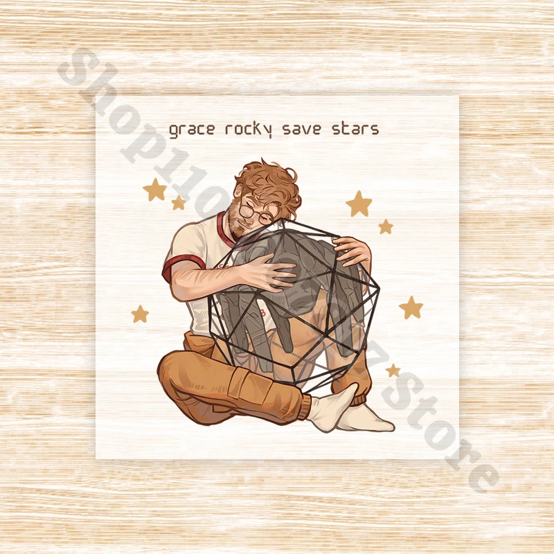 Anime Creative Iron on Patches Project Hail Mary Sci-Fi Rocky Heat Transfer Sticker Clothes Appliques DIY Decal T-shirt Decor view 2