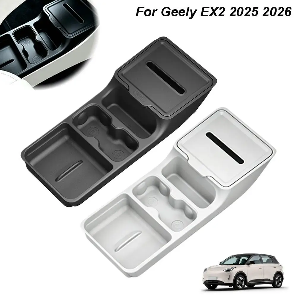 Car Under Center Console Storage Box For Geely EX2 EMAS 5 Geome Star Wish 2025 2026 Lower Center Console Interior Accessories