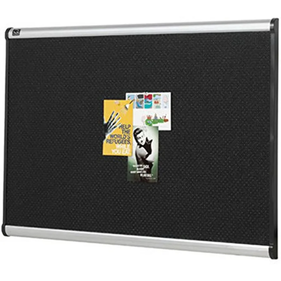 

Оптовая упаковка из 2 штук - Доска для объявлений Prestige Black Embossed Foam Board с алюминиевой рамой 4'x3'