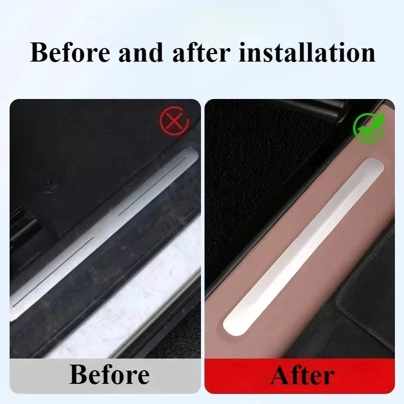 Car Threshold Decorative Sticker Welcome Pedal Protection Strip Car Modification Decorative Accessories For NIO ES8 2023-2024