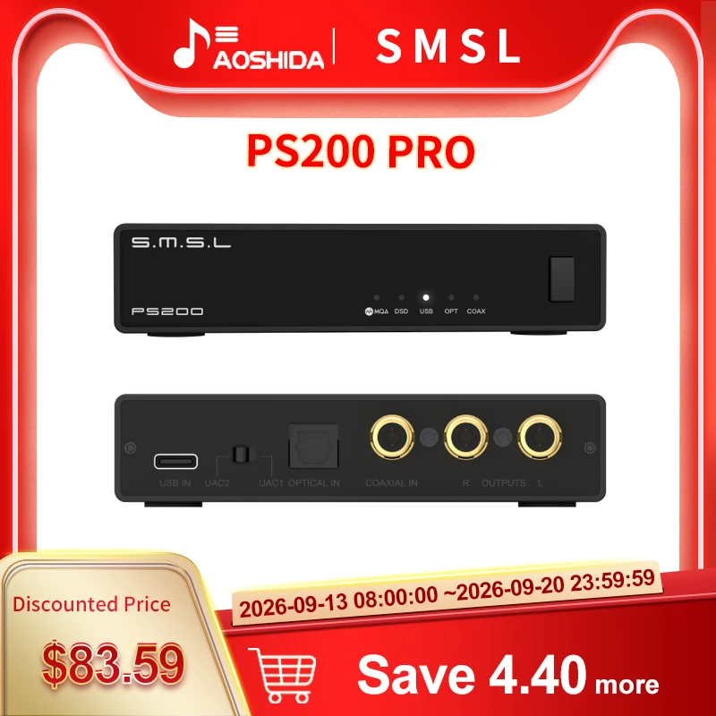 Music Audio Pro - SMSL PS200 PRO DAC Multifunctional Audio