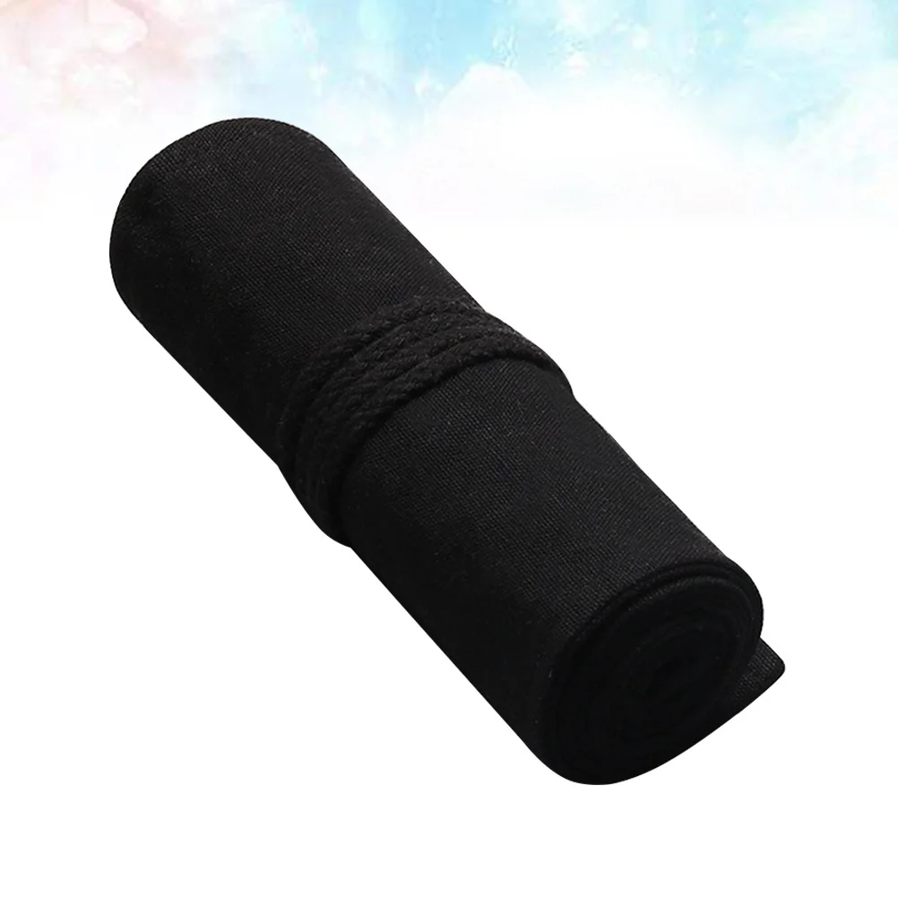 

Canvas Pencil Roll Wrap Black 36 Slots Large Capacity Portable Pencil Organizer Case for Drawing Sketching Art Supplies
