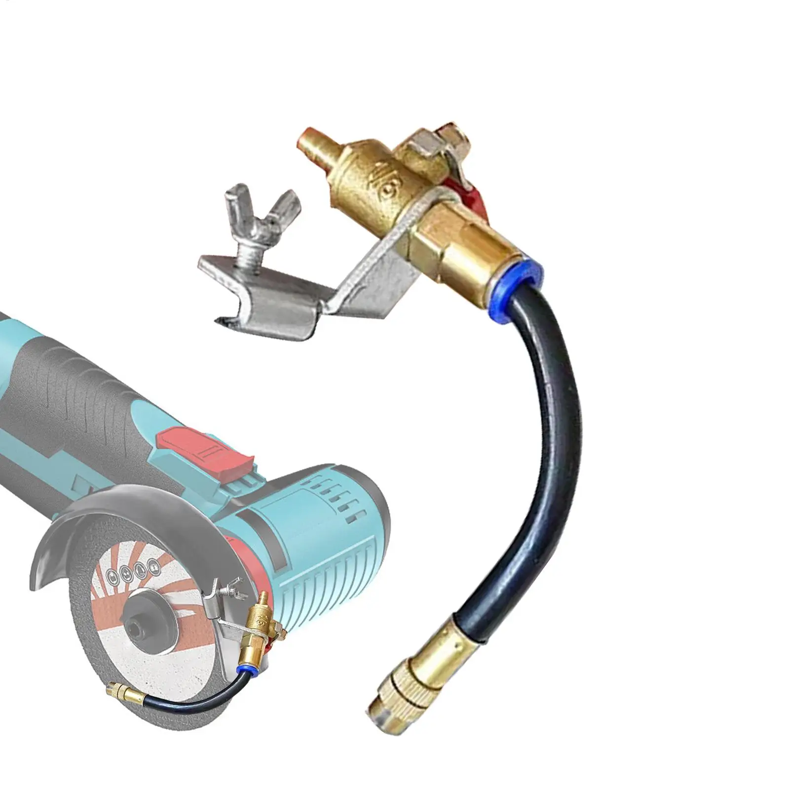 

Система охлаждения и пылеудаления для угловой шлифовальной машины (УШМ) и станка для резки мрамора, 2-режимный распылитель воды