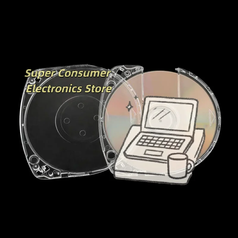 5PCS OEM PSP UMD Replacement Shell – Transparent Disc Case Cover for PSP 1000, 2000, 3000 Models, 5-Pack Game Storage Case