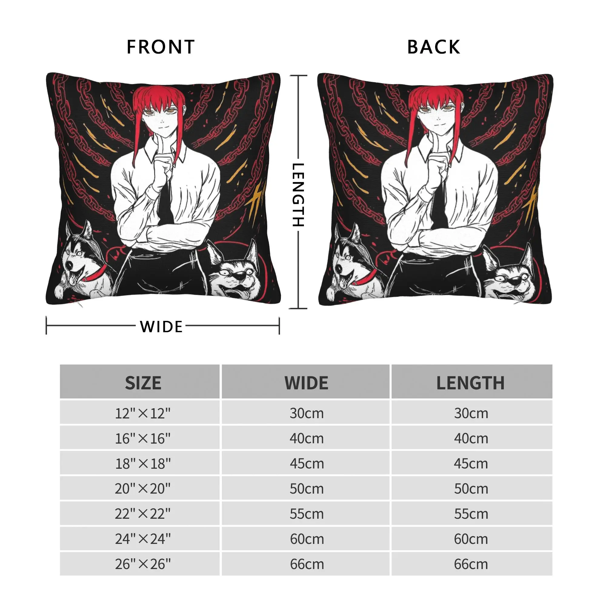 Chainsaw Man Crazy controller Pillow Case  Cute Funny Pillow Cover Soft Pillowcases For Living Room Sofa