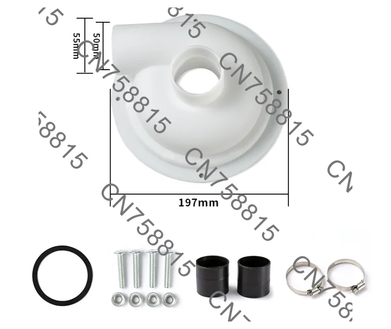 Putty powder grinding vacuum cleaner dust collection bucket dust removal, 50mm inner diameter small cyclone separator dust