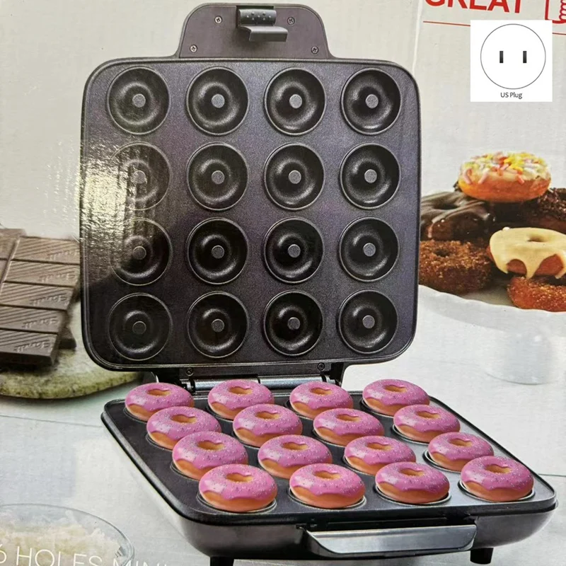 

Mini Donut Maker, Mini Pancakes Maker Machine, Bake 16 Mini Doughnuts, Non-Stick Surface, Cake For Breakfast