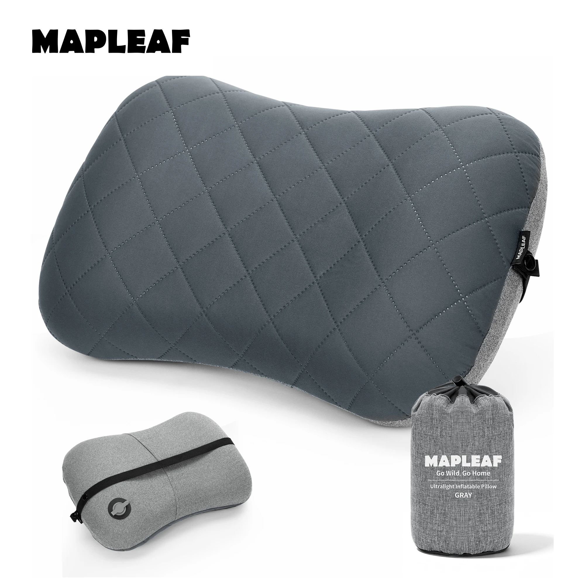MAPLEAF Ultraleichtes Aufblasbares Campingkissen Ergonomisches Reisekissen für Rucksacktouren
