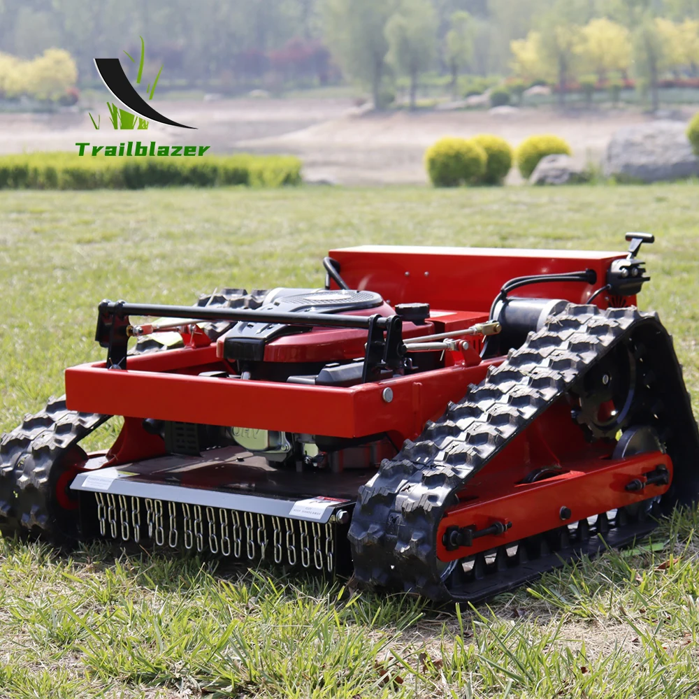 Lawn Mower 550mm Grass Cutting Machine Gasoline Mower with Remote Control for Garden Lawns Green Belts Orchards