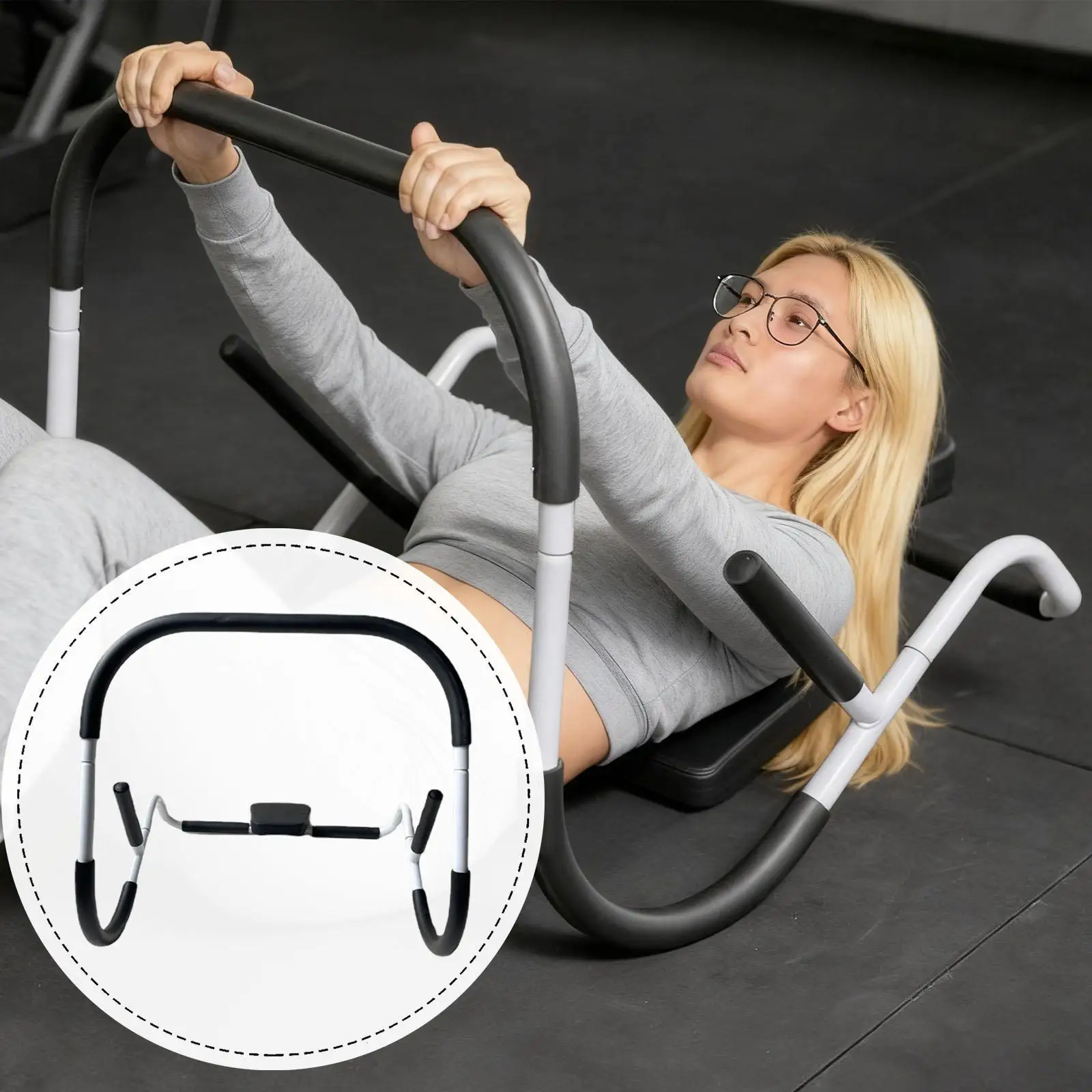 Máquina abdominal Metal Ab Crunch Trainer Dispositivo de ejercicio de gimnasio en casa para fitness de cuerpo completo y fuerza central