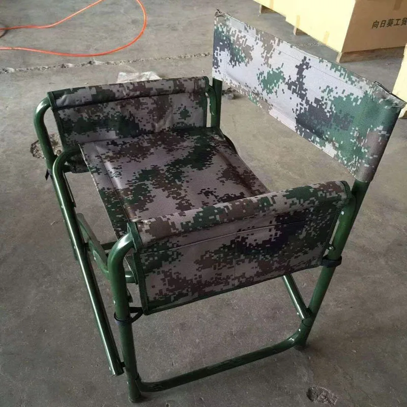 Double Camouflage Oxford Foldable Chair Field Command Operation Training Chair Outdoor Leisure Beach Director Chair