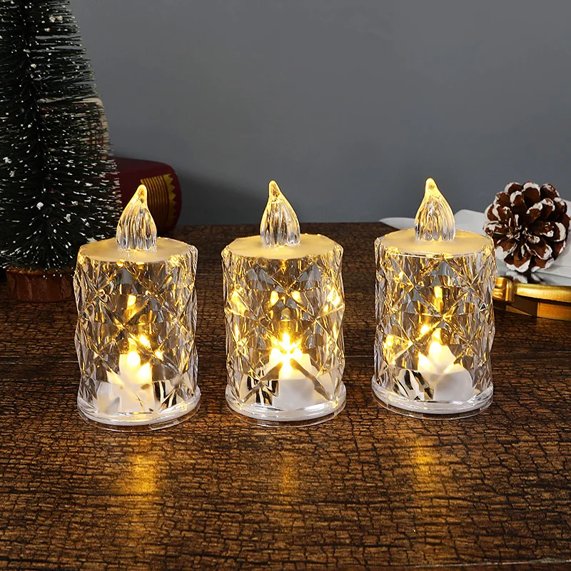 Electronic Candle Night Light, Atmosphere Light Courtship Proposal Electronic Candle Christmas Decorations Light