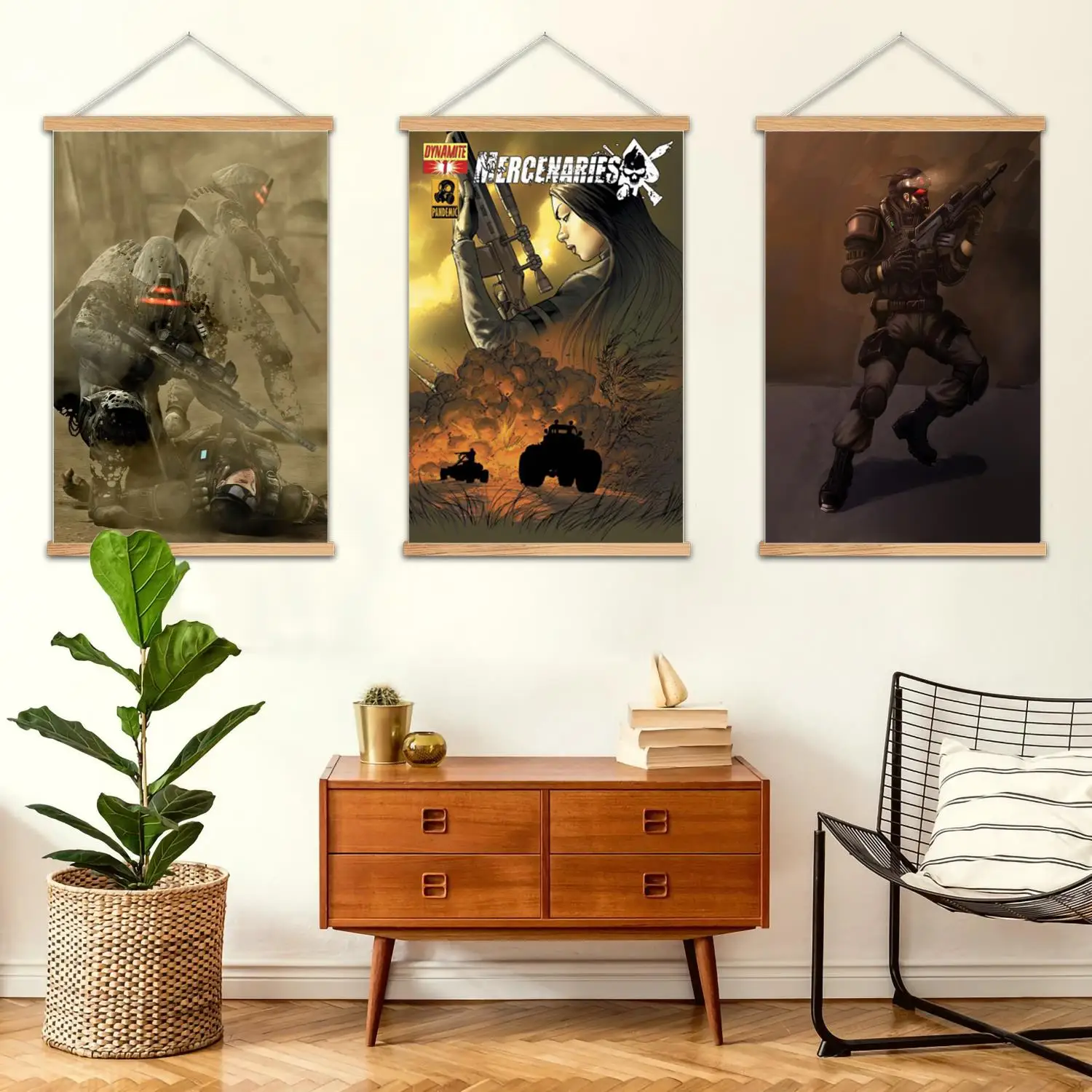 Mercenaries Video Game Framed Wall Painting Canvas Art Poster and Wall Art  Modern Family Bedroom Decor Decorative painting