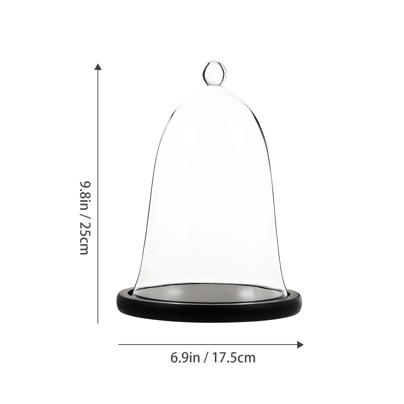 1Set Preserved Flower Glass Dome Creative Eternal Flower Cover Desktop Decoration Home Living Room Study Ornament