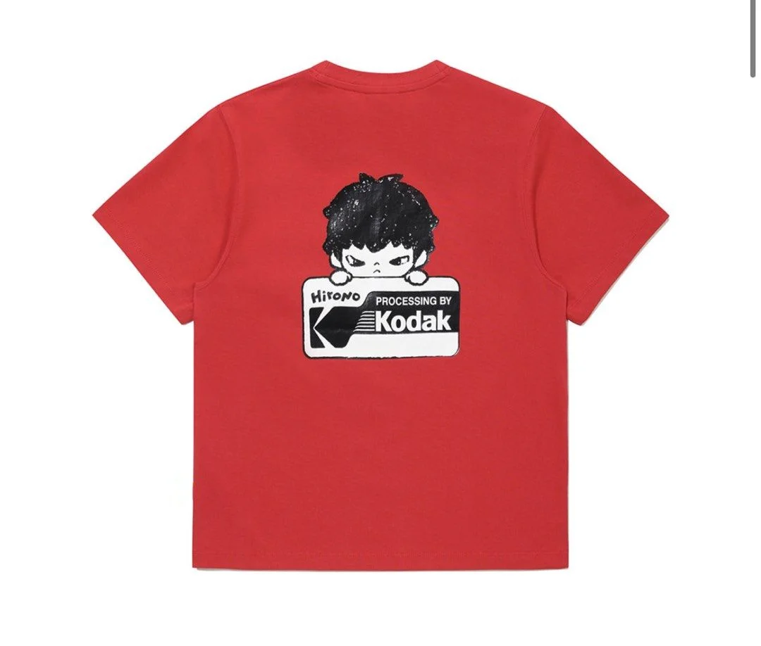 2026 Sommer Hirono x Kodak Korea 2026 T-Shirt 100% Baumwolle Herren und Damen Y2K Streetwear Kurzarm Fan-Geschenke Y2K Oberteile – Detail 6