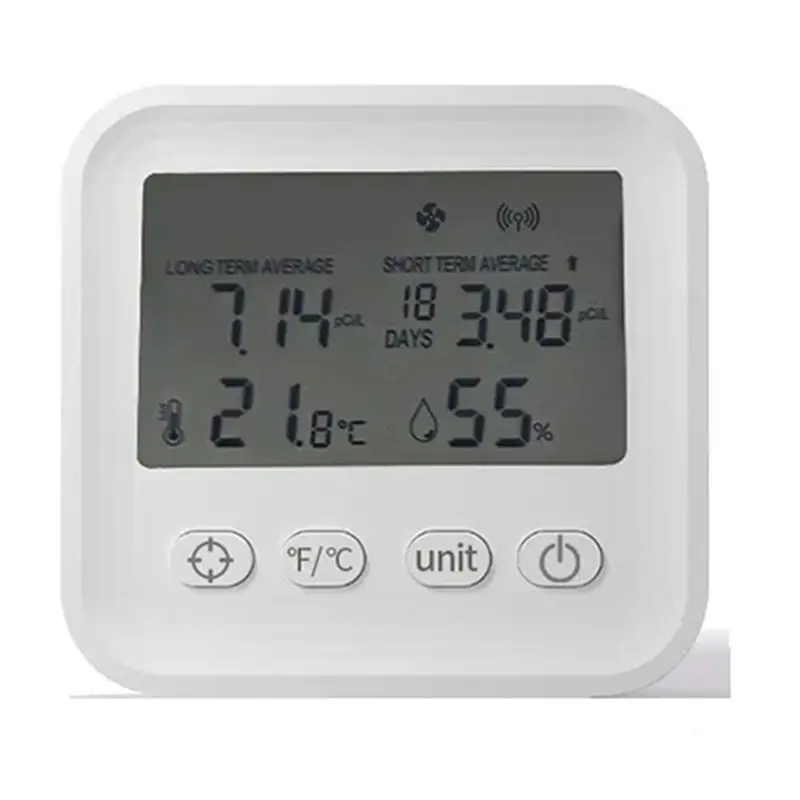 

B52C Indoor Radon Gas Detector Mini Radon Air Quality Monitor Temperature Humidity Data Adjustment Radon Sensor