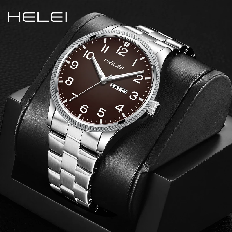 

Модные элитные мужские деловые часы, водонепроницаемые светящиеся кварцевые часы, изысканный стальной ремешок, стильные мужские наручные часы