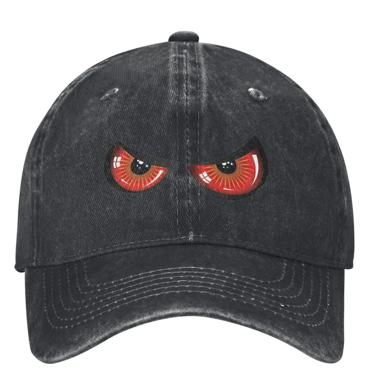 Evil Red Eyes Denim Baseball Cap Monster Eye Couple Women Trucker Hat Spring Vintage Outdoor Sport High Quality Baseball Caps