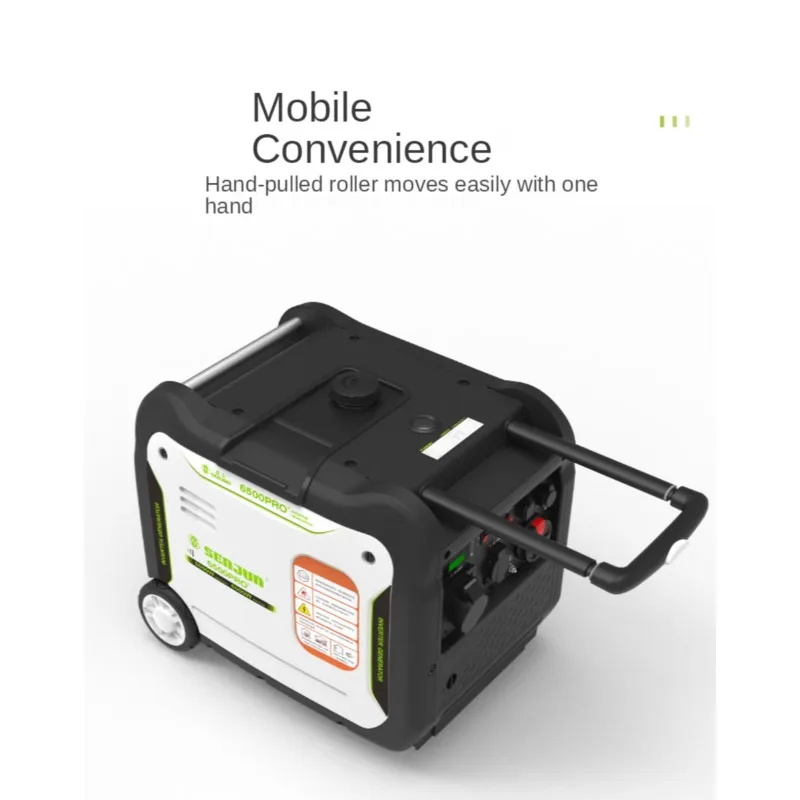 Gasoline generator 220v household mute digital frequency conversion 5KW electric start outdoor mobile portable charging