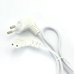 58cm 90 Degree Schuko CEE7/16 Europe 2pin Male to Right Angled IEC 320 C7 Power Supply Cord Cable Black/white